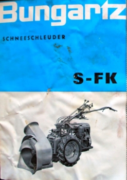 Bungartz S-FK Snow Blower Modelprogram 1961 Tractorbrochure (7748)